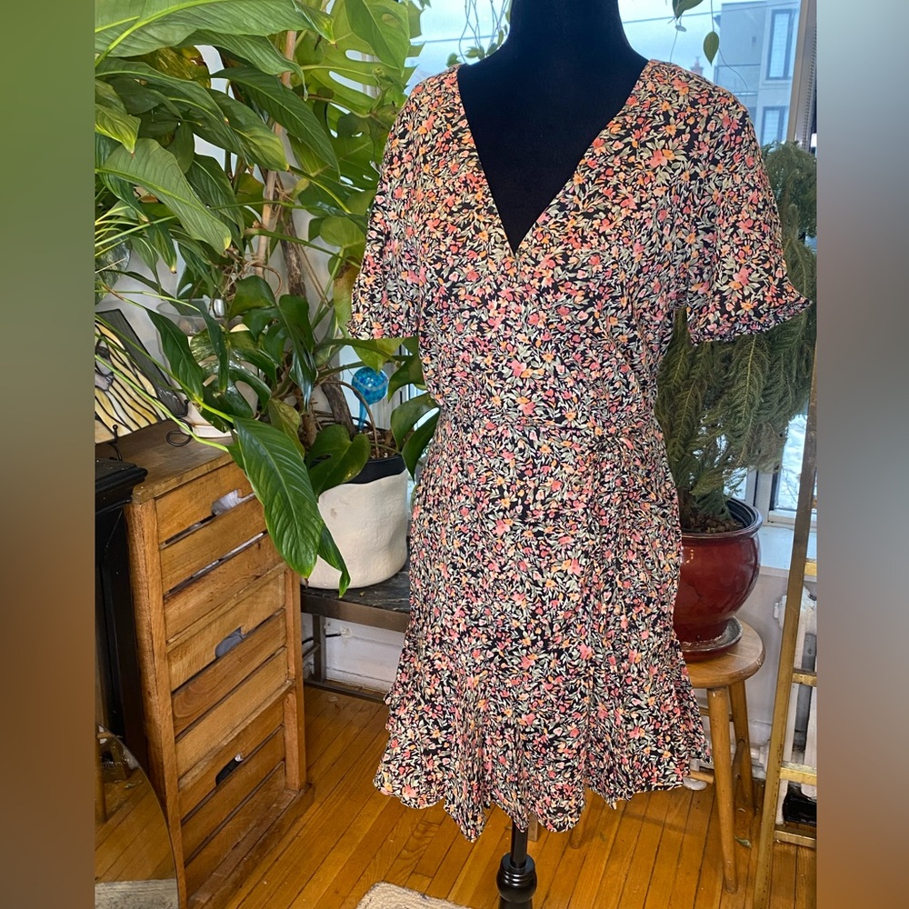 BB Dakota Multicolor Floral Midi Dress